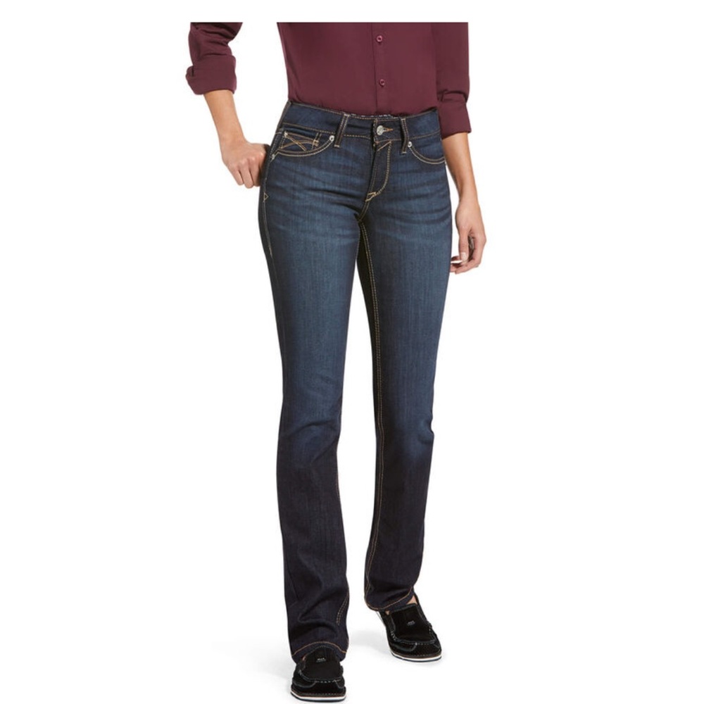 NWT-Ariat Women's R.E.A.L. Perfect Rise Margaret Straight Jean-10033488-27X-Long